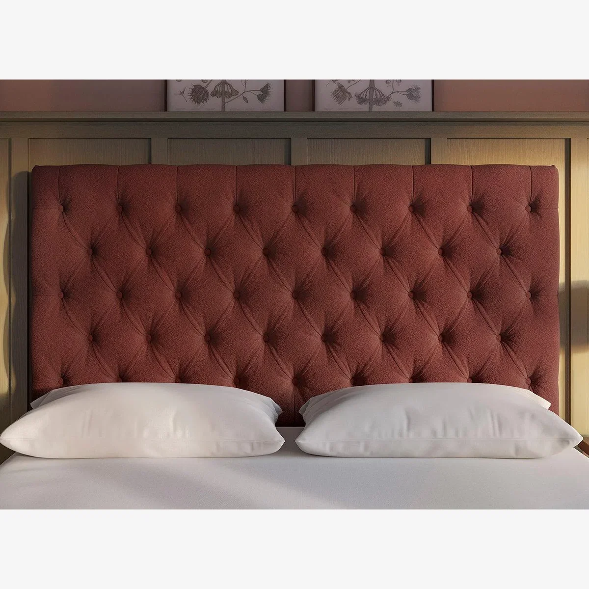 Flaxby Harrogate Headboard - 6'0 Super King - Red