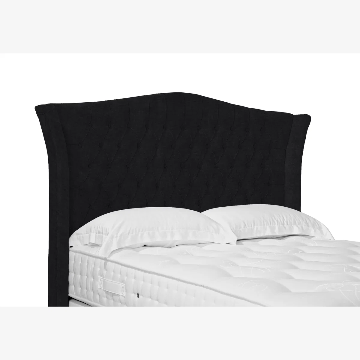 Haven High Floor Standing Headboard - Super King - Plush Ebony – image 1