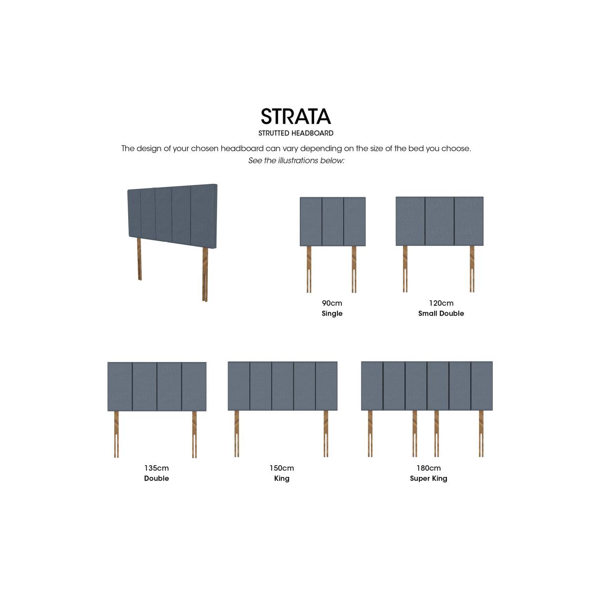 Strata High Strutted Headboard - Single - Dapple Sterling – image 2