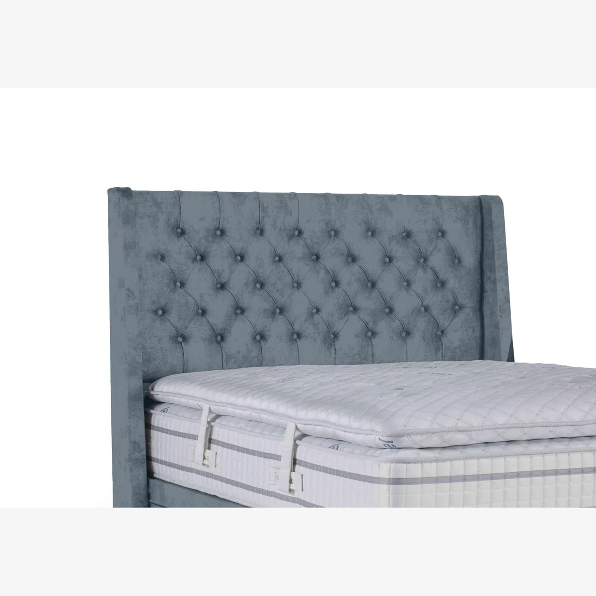 Sleepeezee - Pinnacle Floor Standing Headboard - Super King - Light Blue
