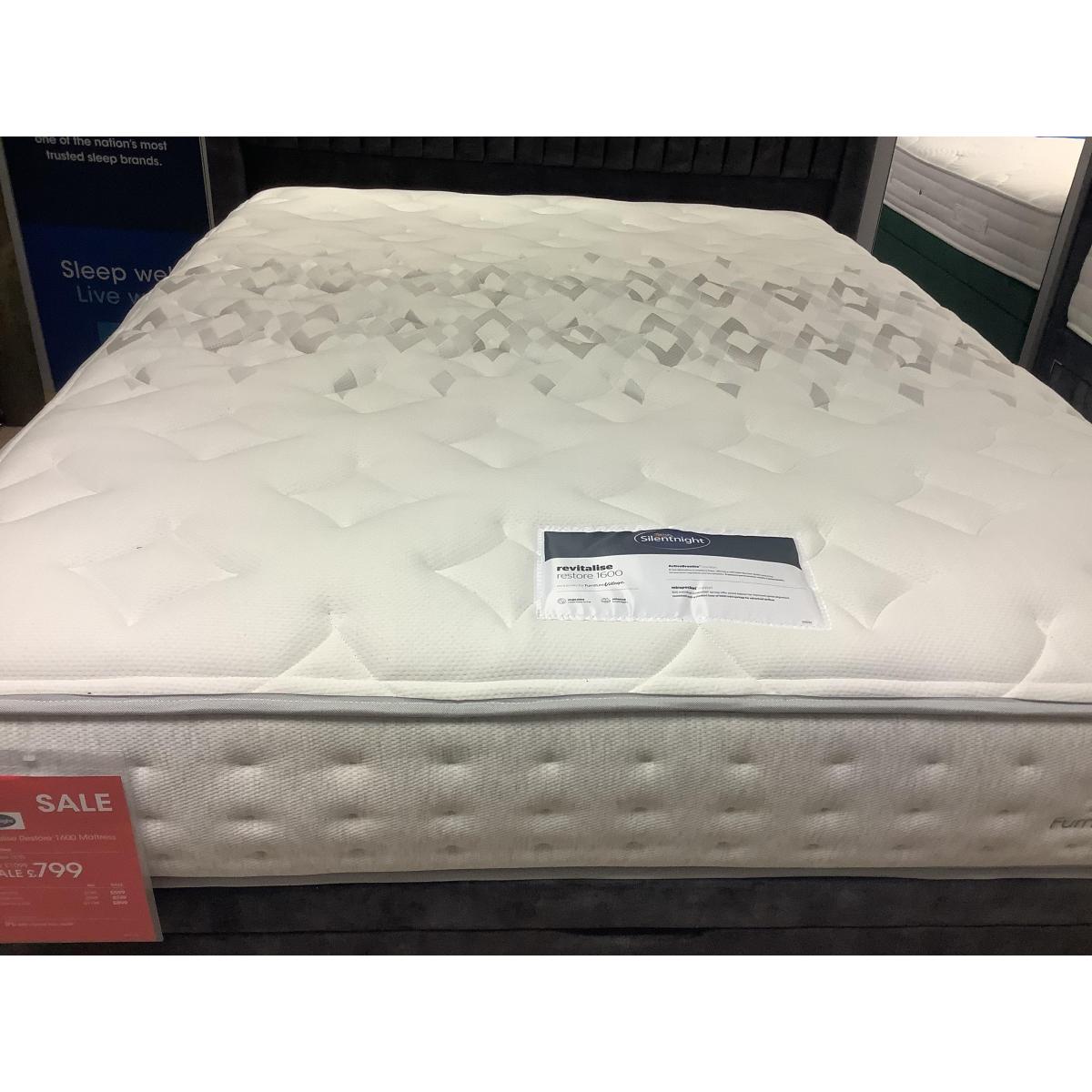 Silentnight - Revitalise 1600 5’ Half ottoman with 2 drawer set & Cascade headboard – image 6