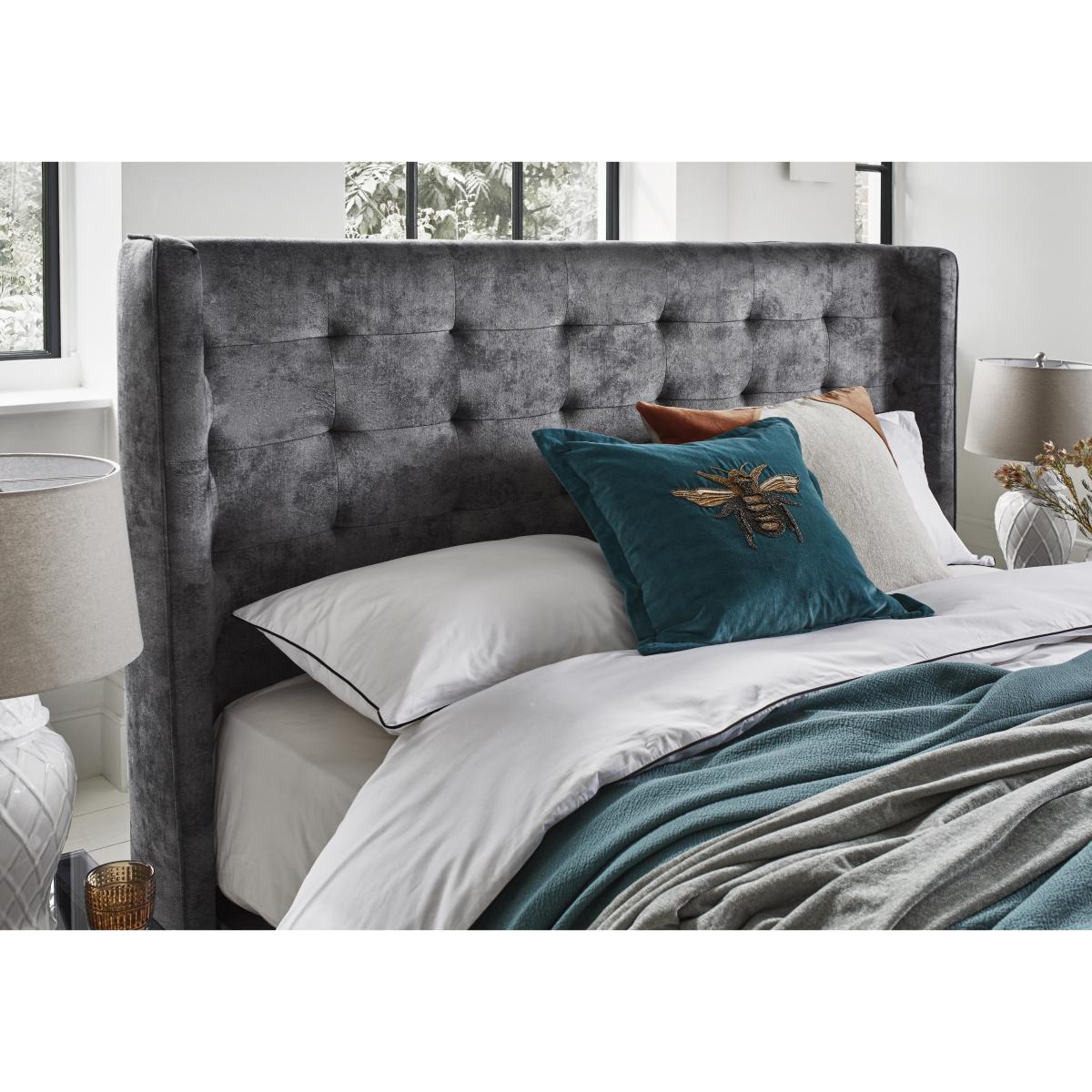 Onyx High Floor Standing Headboard - King Size - Simply Zinc – image 2
