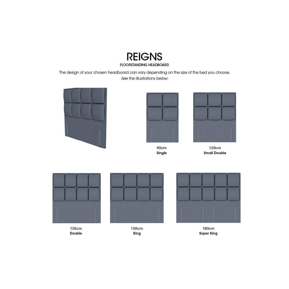 Reigns High Floor Standing Headboard - Super King - Dapple Mink – image 2