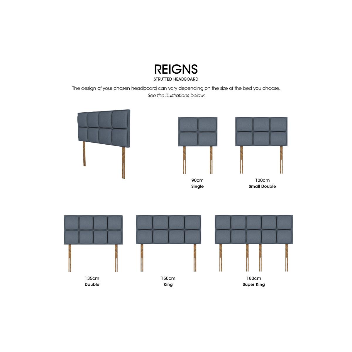 Artisan Collection Reigns High Strutted Headboard - Small Double - Warm Onyx – image 2