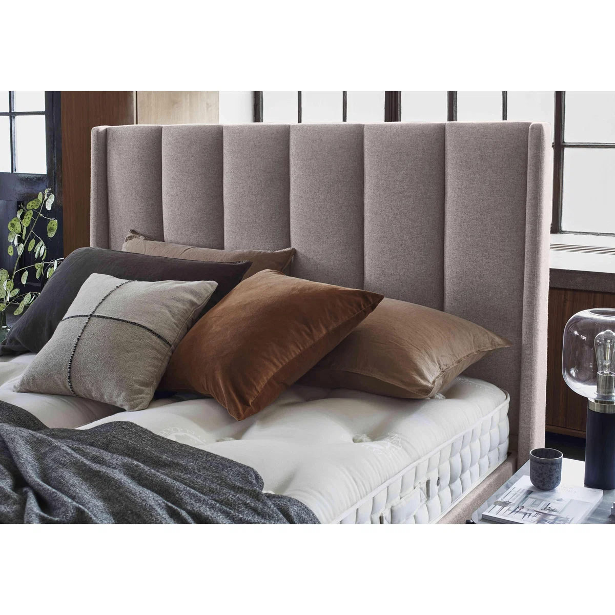 Ryo High Floor Standing Headboard - Super King - Plush Corn – image 2