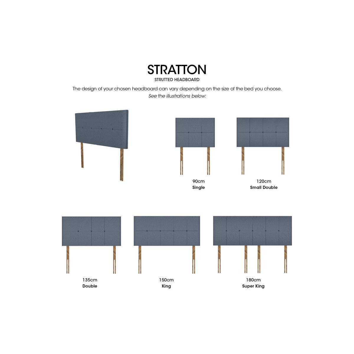 Stratton Standard Strutted Headboard - King Size - Dapple Oyster – image 4