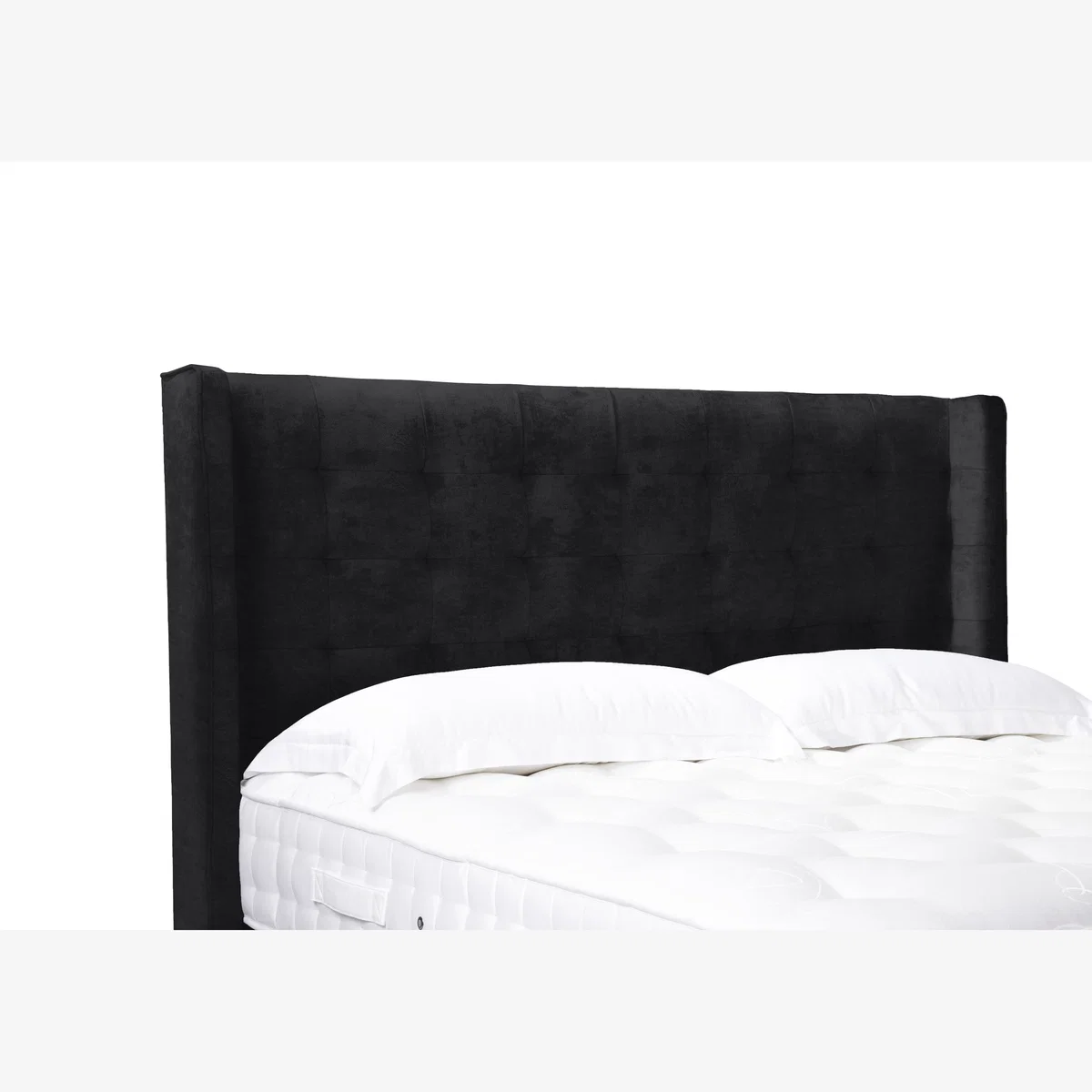 Onyx High Floor Standing Headboard - Double - Plush Ebony – image 1