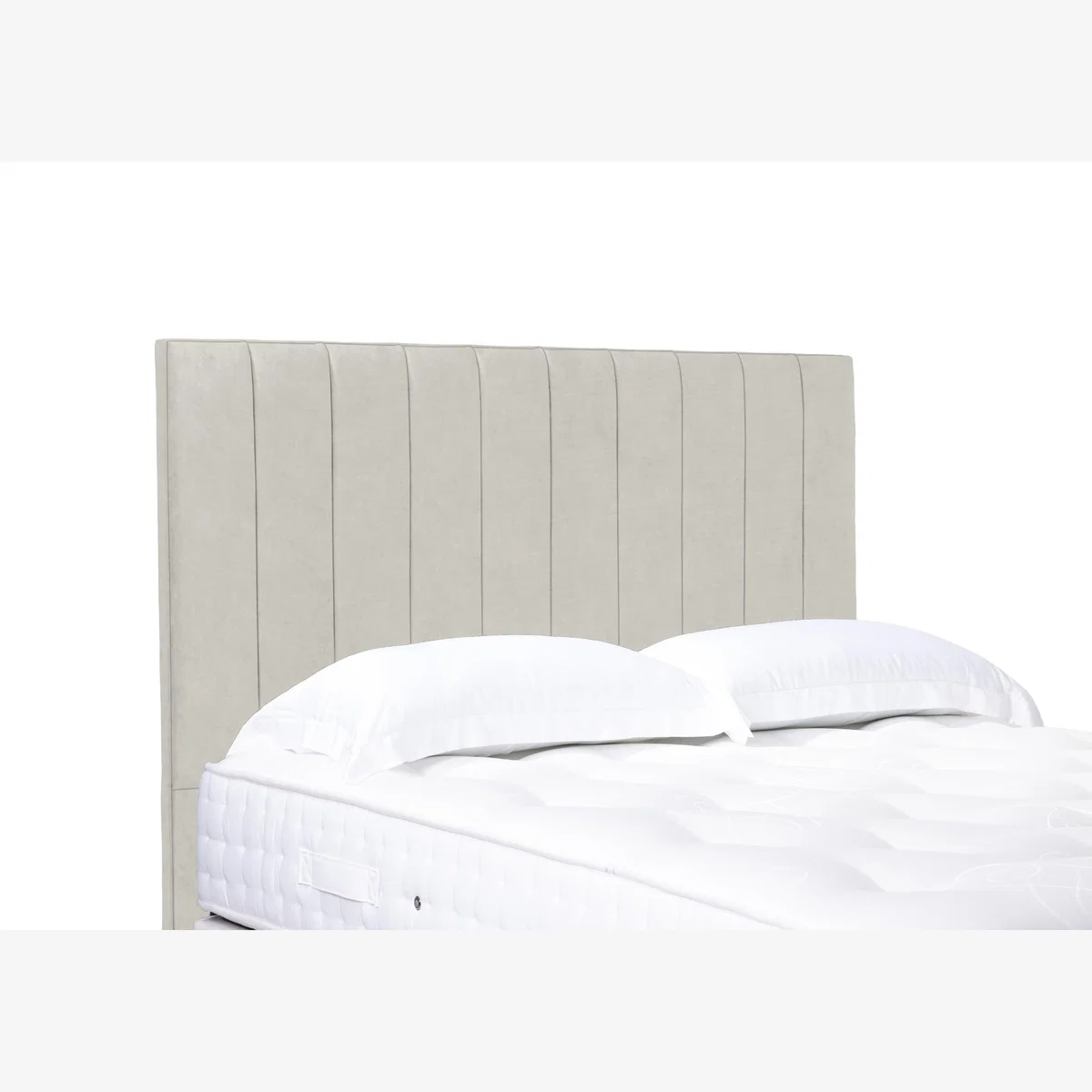 Elyse High Floor Standing Headboard - Single - Plush Ecru – image 1