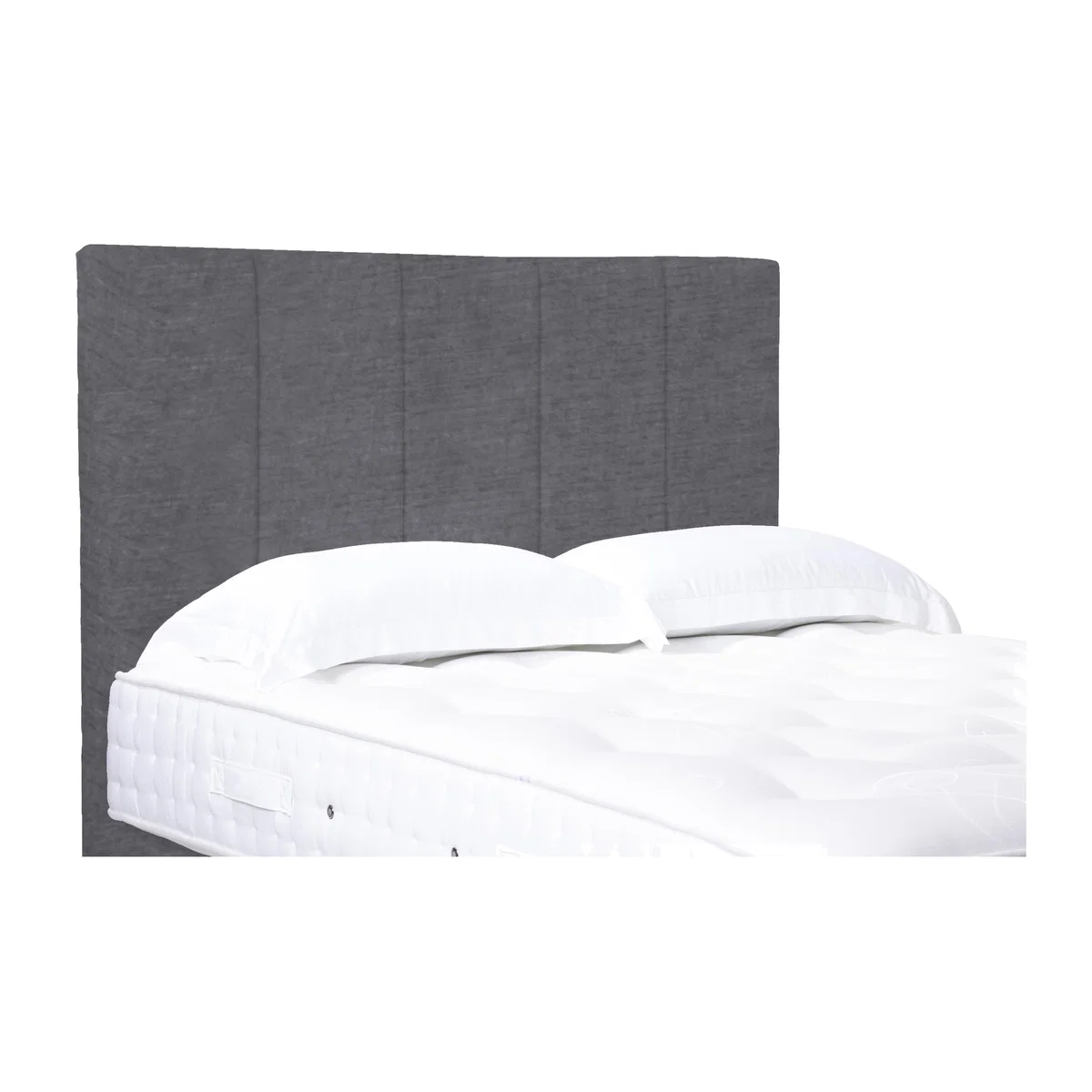 Strata High Floor Standing Headboard - Super King - Aston Steel – image 1