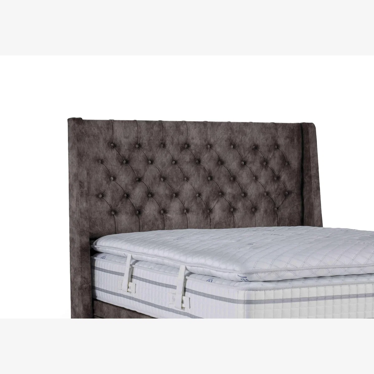 Sleepeezee - Pinnacle Floor Standing Headboard - Double - Dapple Mink