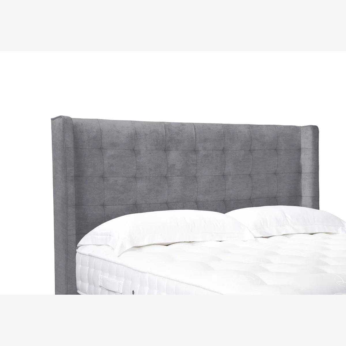 Onyx High Floor Standing Headboard - King Size - Aston Steel – image 1