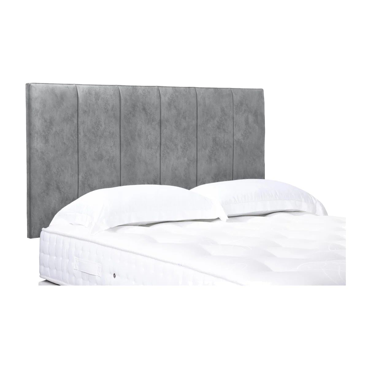 Heyman High Strutted Headboard - Single - Daytona Silver – image 1