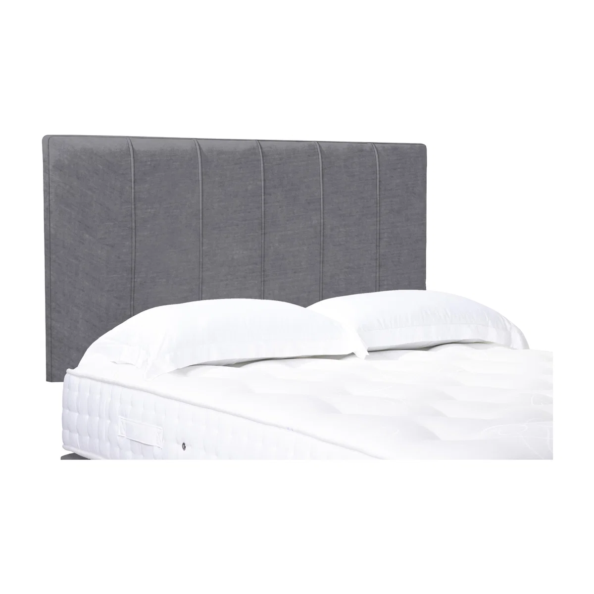 Rhodes High Strutted Headboard - Single - Aston Steel – image 1