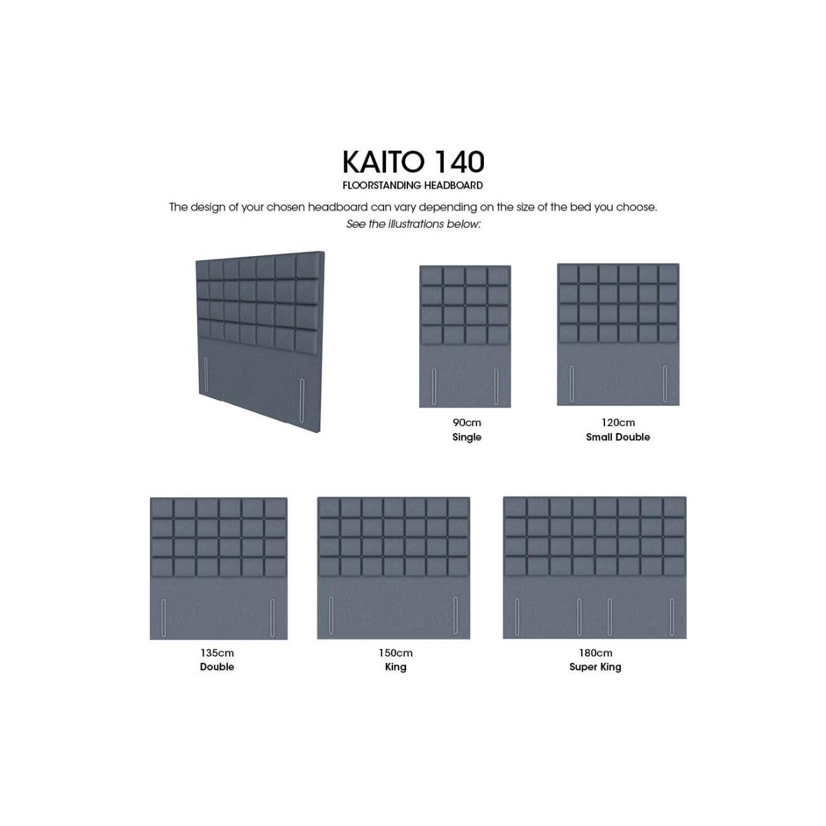 Kaito High Floor Standing Headboard - King Size - Dapple Mink – image 2