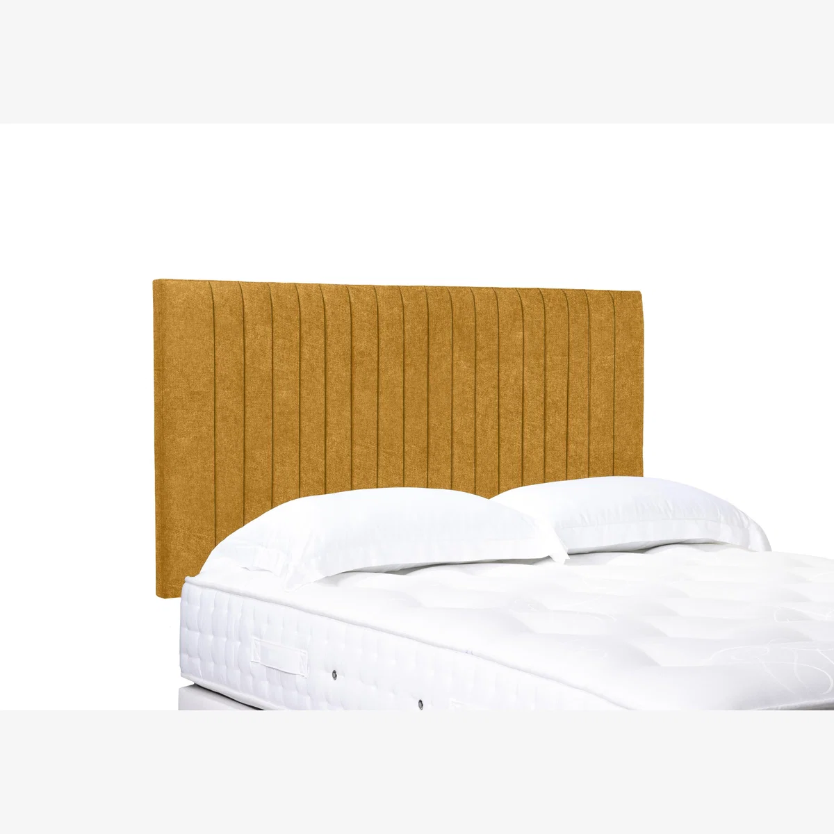 Cadenza High Strutted Headboard - Single - Tweed Mustard – image 1