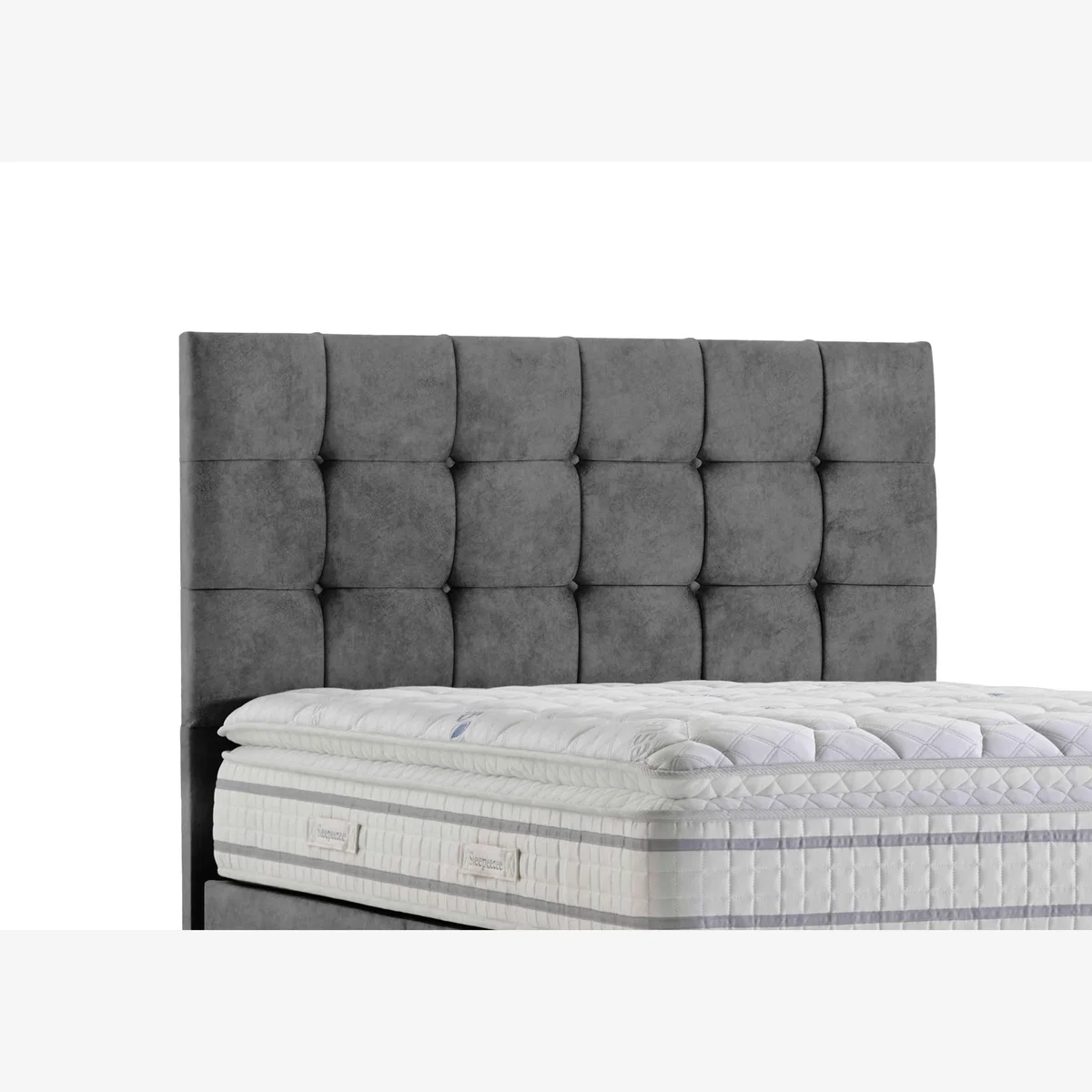 Sleepeezee - Apex Floor Standing Headboard - Small Double - Daytona Grey – image 1
