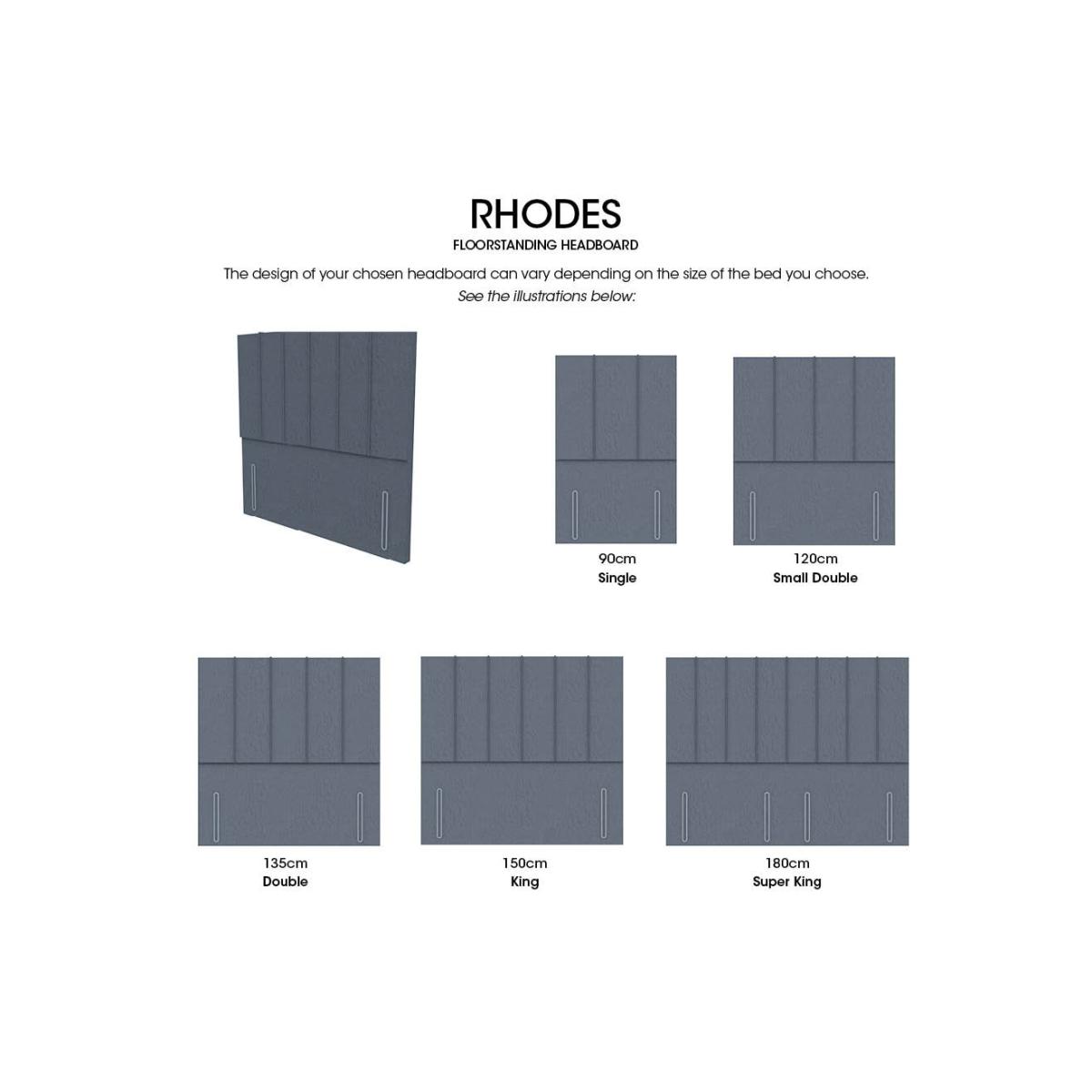 Rhodes High Floor Standing Headboard - King Size - Dapple Mink – image 2