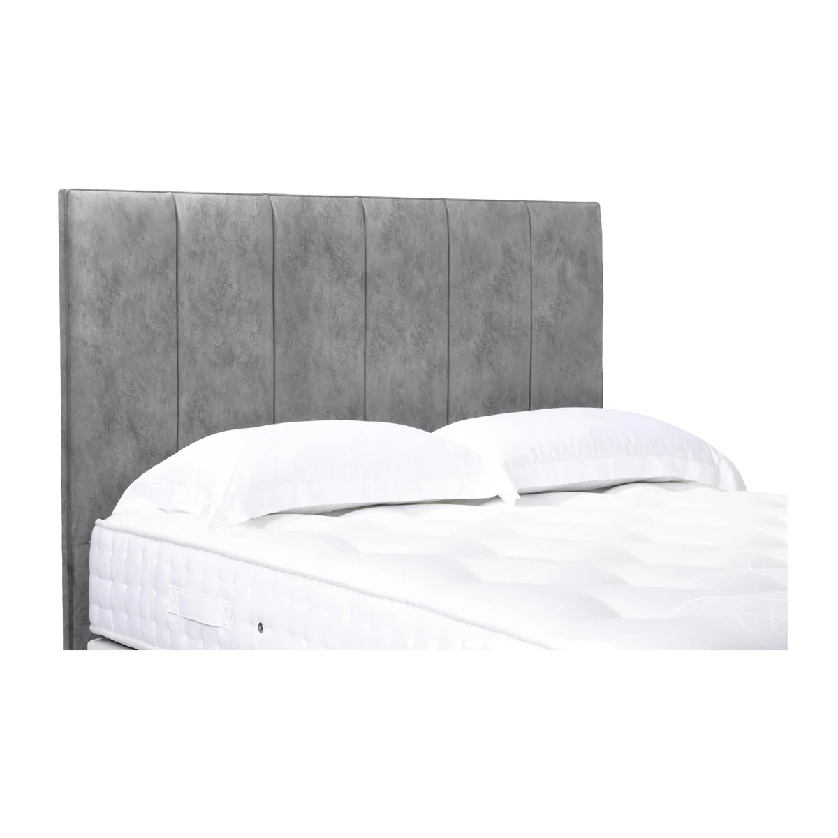 Heyman High Floor Standing Headboard - Single - Daytona Silver – image 1