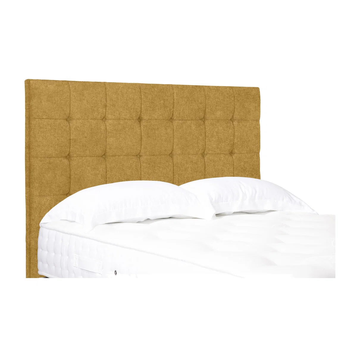 Kaito High Floor Standing Headboard - Super King - Tweed Mustard – image 1