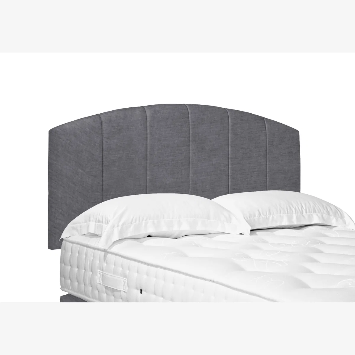 Bow Standard Strutted Headboard - Small Double - Aston Steel – image 1