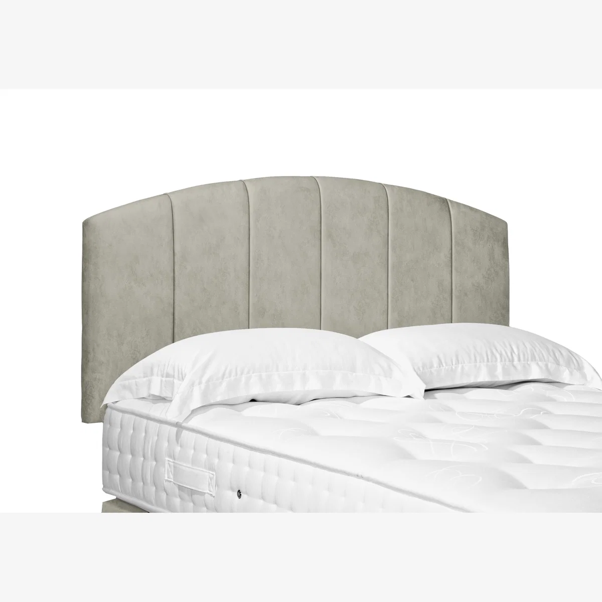 Bow Standard Strutted Headboard - Small Double - Dapple Oyster – image 1
