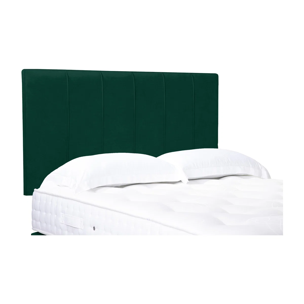 Rhodes High Strutted Headboard - Single - Plush Emerald – image 1