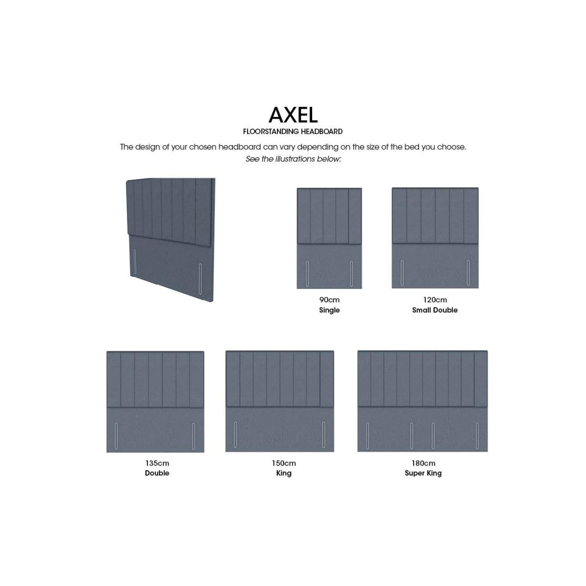 Axel High Floor Standing Headboard - Double - Dapple Sterling – image 2