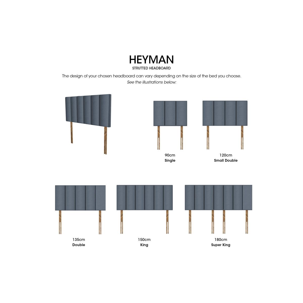 Heyman High Strutted Headboard - Single - Dapple Mink – image 2