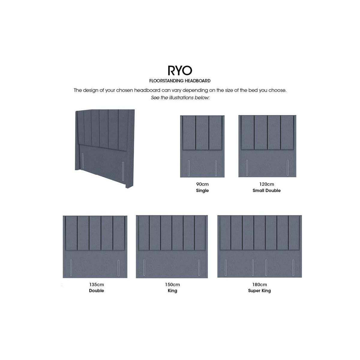 Ryo High Floor Standing Headboard - King Size - Lace Caramel – image 3