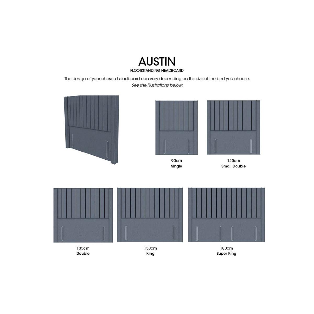Austin High Floor Standing Headboard - Double - Lace Caramel – image 4
