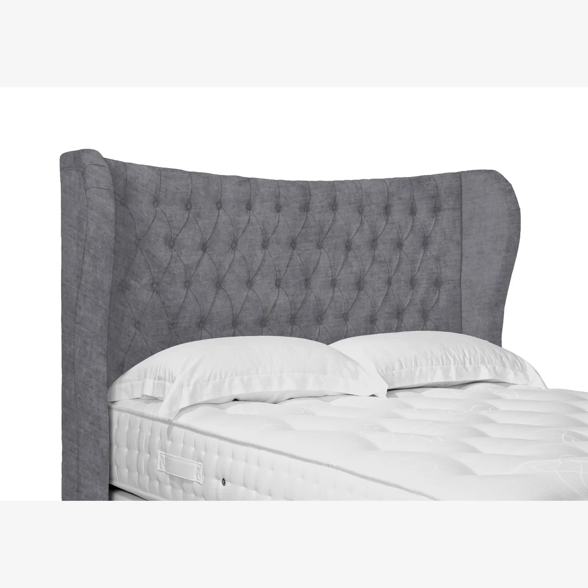 Camber High Floor Standing Headboard - Double - Aston Steel – image 1