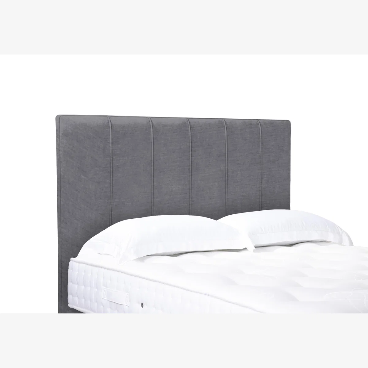 Rhodes High Floor Standing Headboard - King Size - Aston Steel – image 1