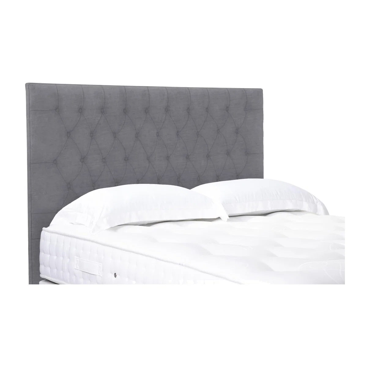 Orton High Floor Standing Headboard - Double - Aston Steel – image 1