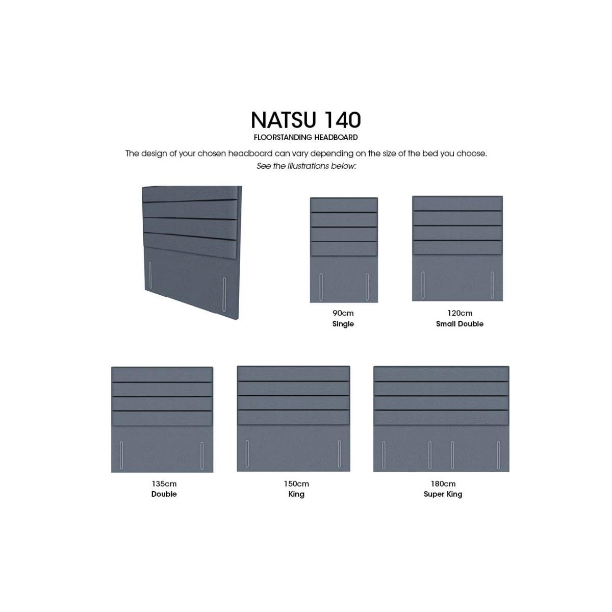 Natsu High Floor Standing Headboard - King Size - Simply Zinc – image 2