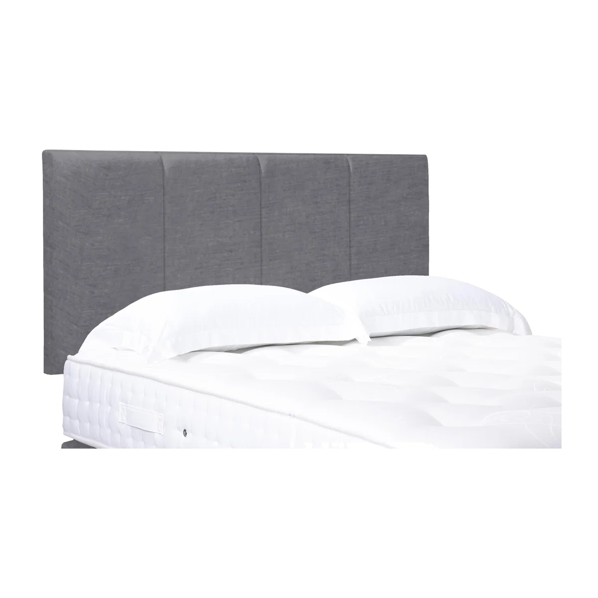 Linear Standard Strutted Headboard - Double - Aston Steel – image 1
