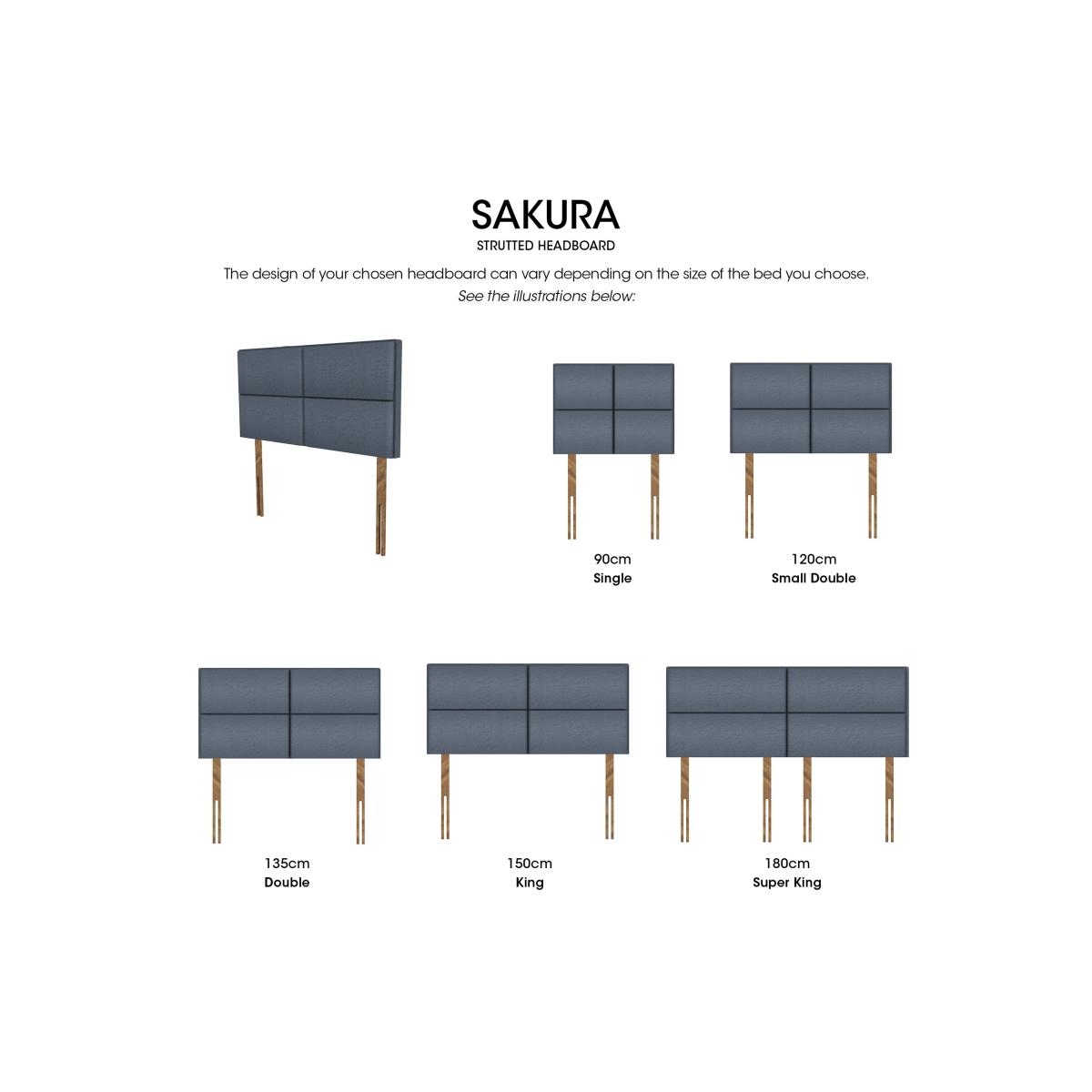 Sakura Standard Strutted Headboard - Super King - Lace Domino – image 3