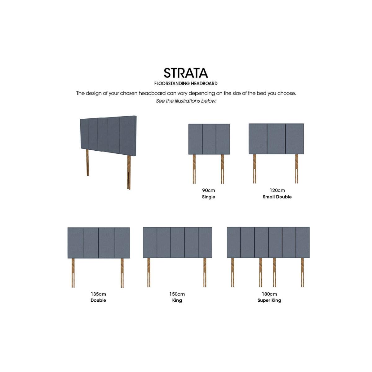 Strata High Strutted Headboard - Super King - Khaki – image 2
