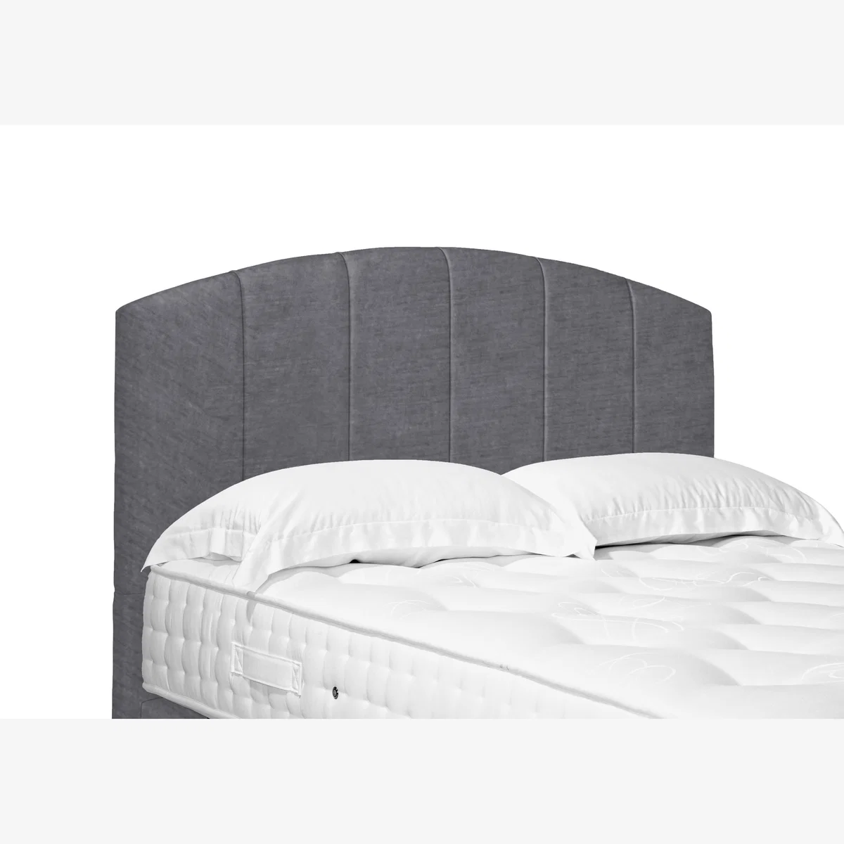 Bow Standard Floor Standing Headboard - Double - Aston Steel – image 1