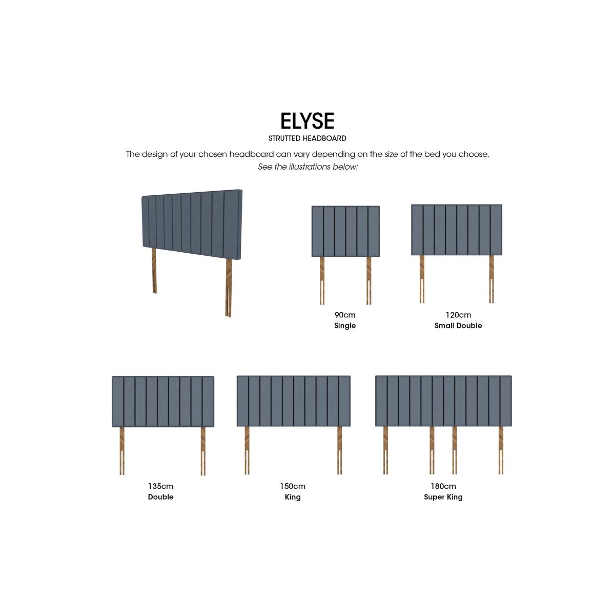 Elyse High Strutted Headboard - Double - Lace Dolphin – image 2