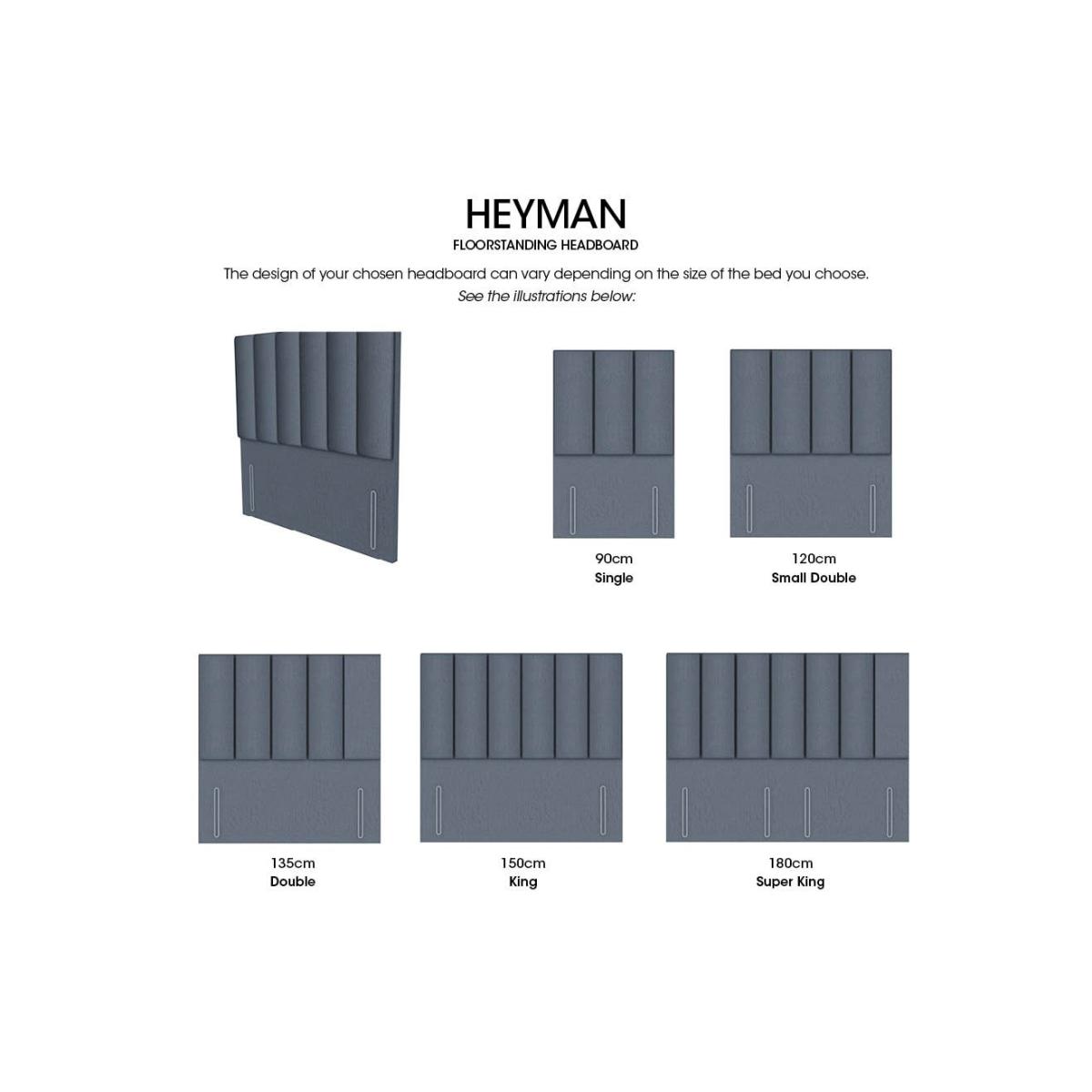 Heyman High Floor Standing Headboard - Single - Dapple Mink – image 4