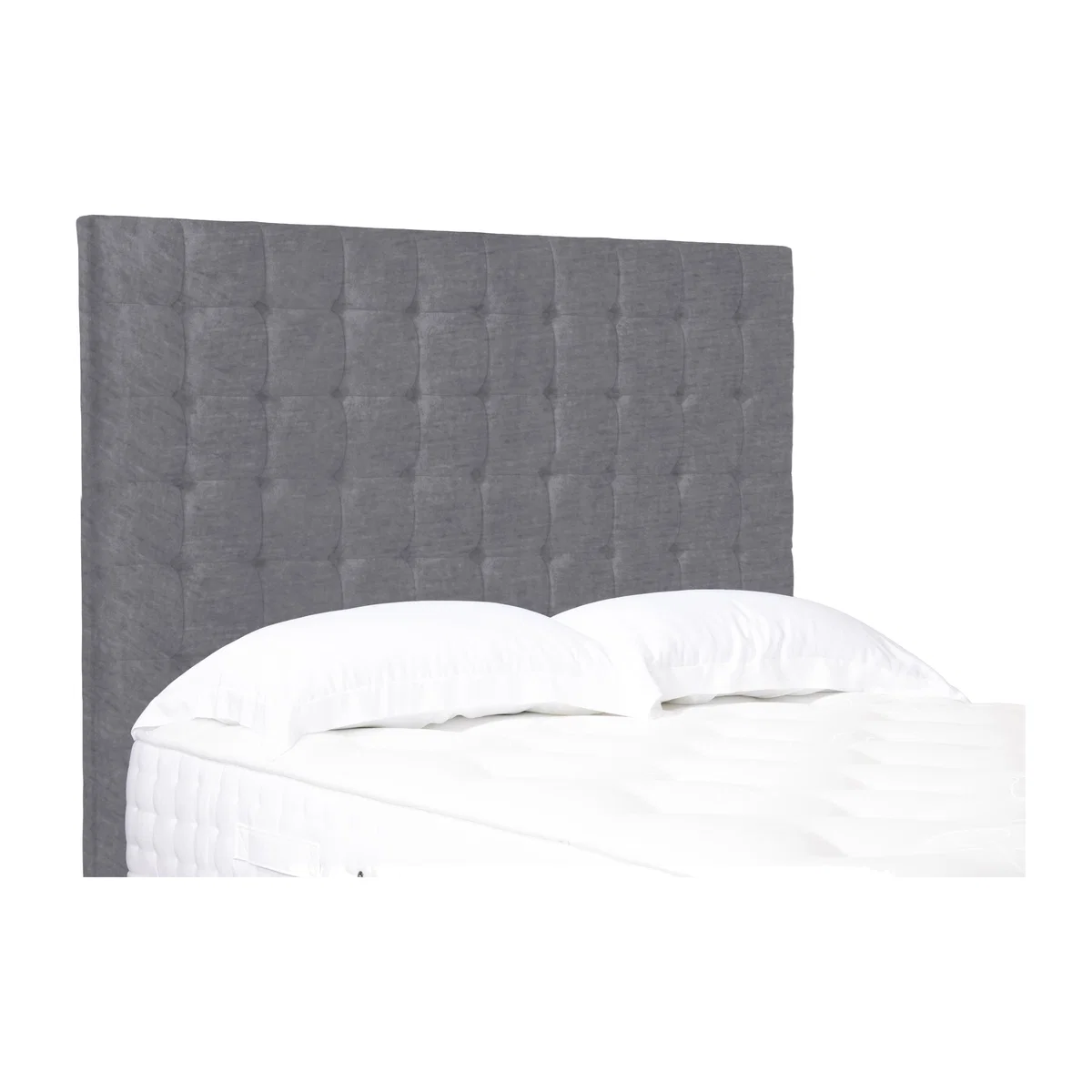 Dot High Floor Standing Headboard - Single - Aston Steel – image 1