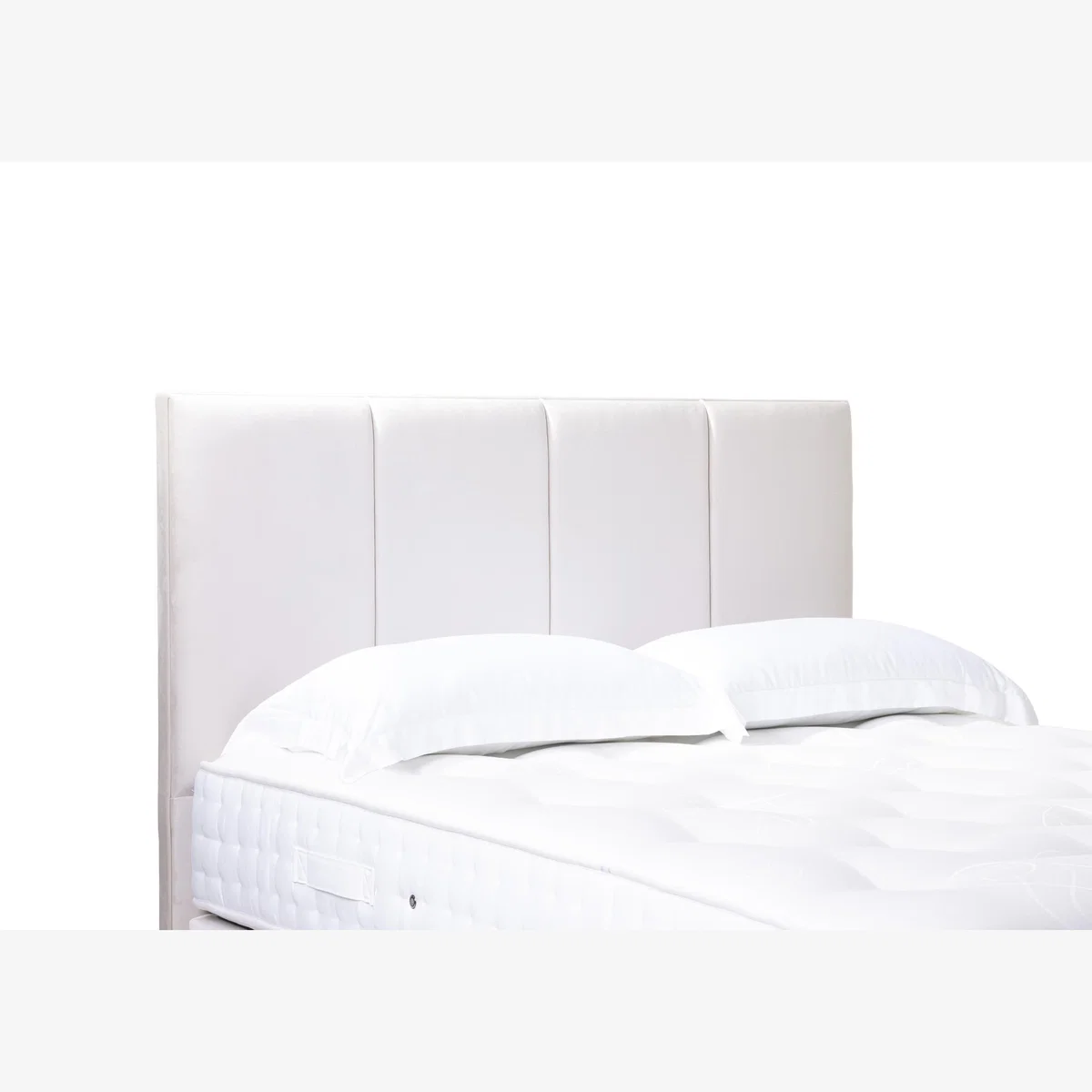Linear Standard Floor Standing Headboard - Single - Plush Ecru – image 1