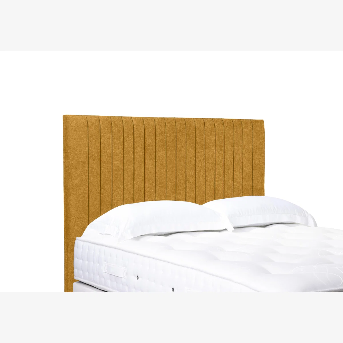 Cadenza High Floor Standing Headboard - Super King - Tweed Mustard – image 1