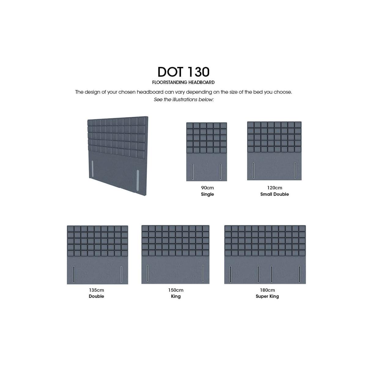 Dot Standard Floor Standing Headboard - Double – image 2