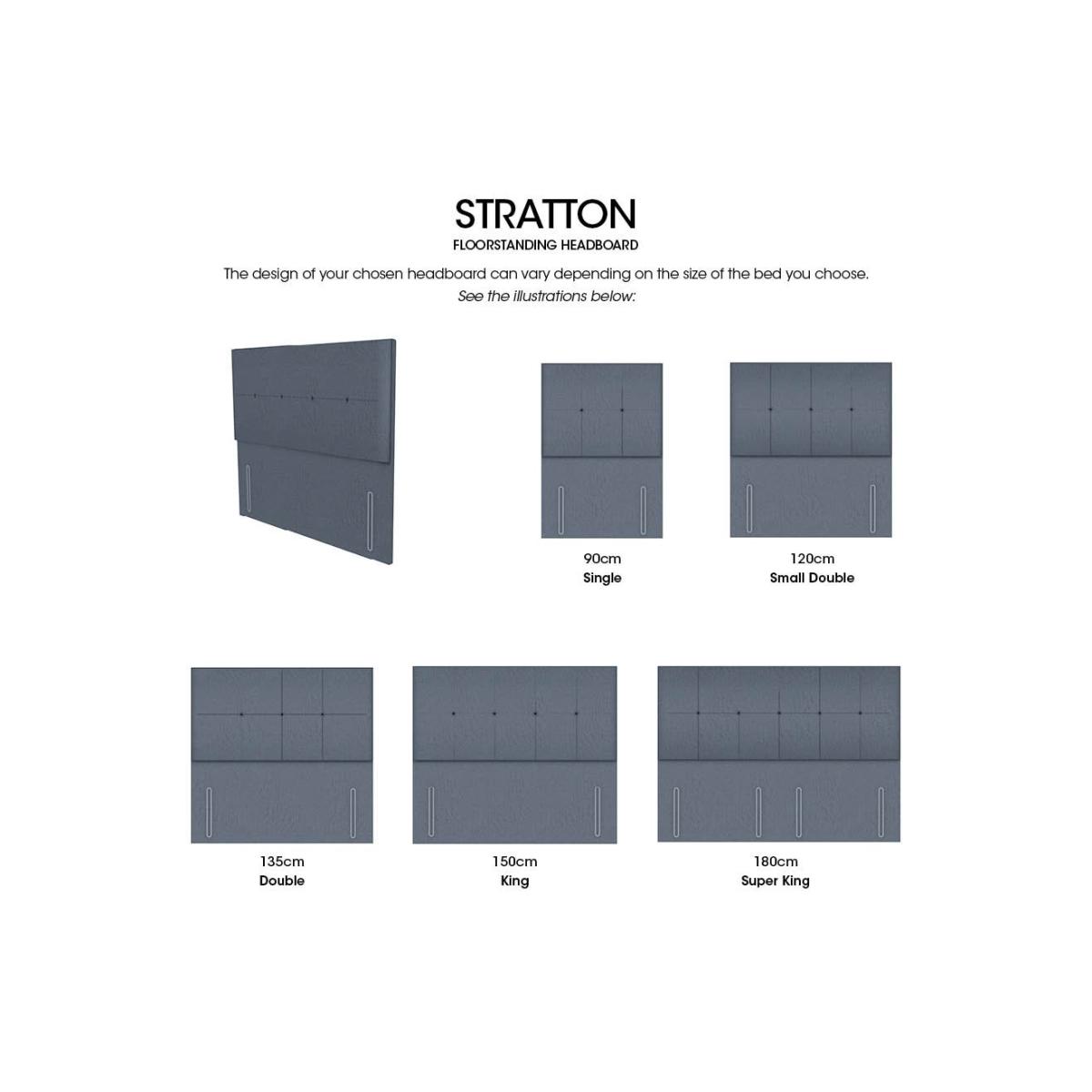 Stratton Standard Floor Standing Headboard - King Size - Simply Zinc – image 3
