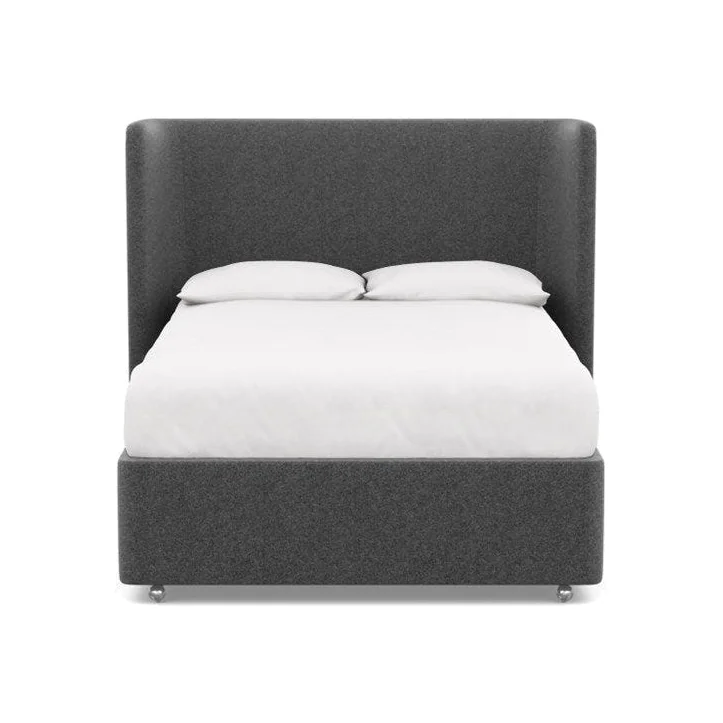 Heal's Monroe Headboard Lift Storage Double Cotton Velvet Evergreen