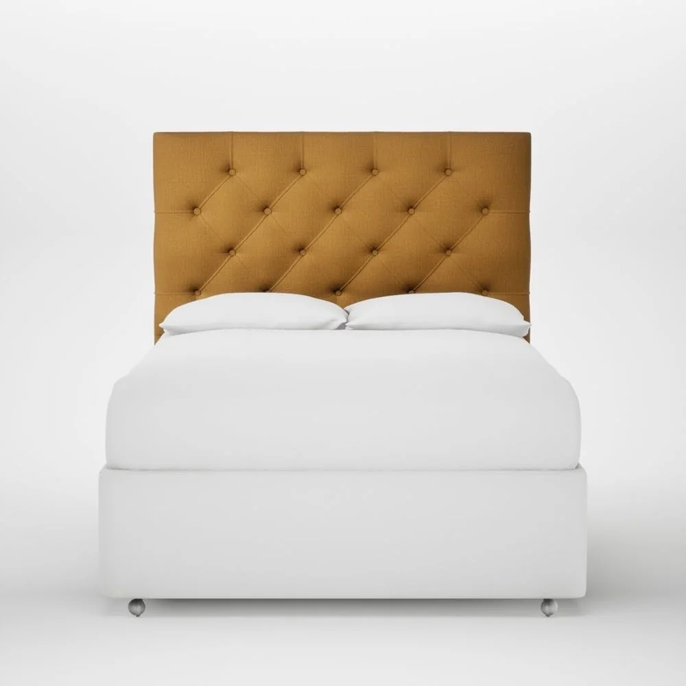 Heal's Balmoral Headboard Lift Storage Double Smart Cotton Linen Sahara – image 1
