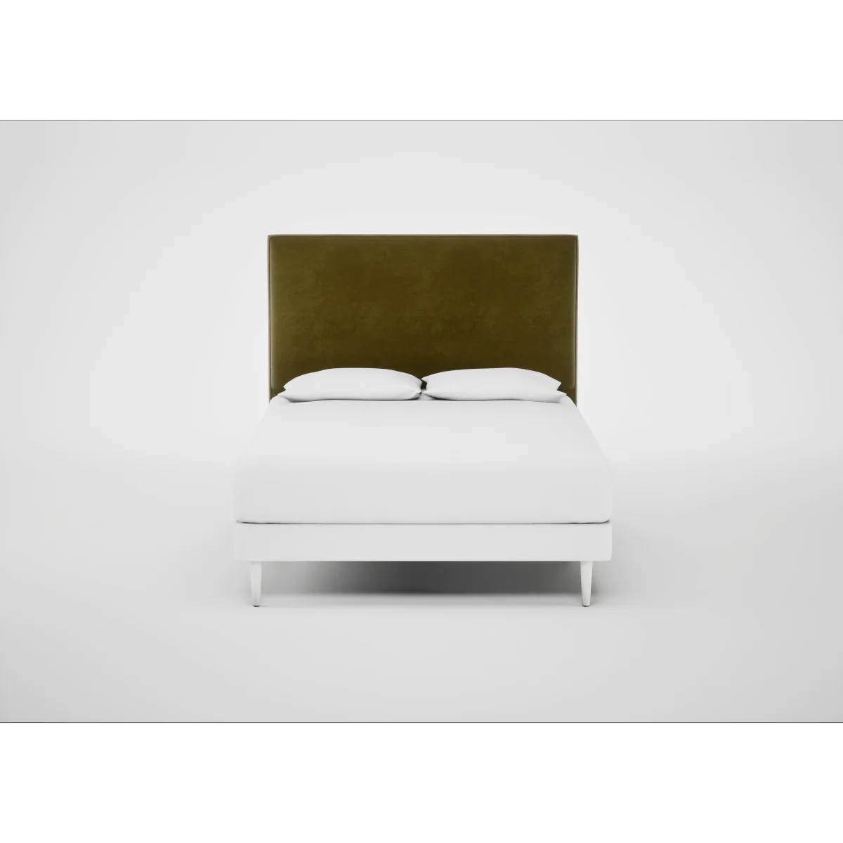 Heal's Newman Headboard Double Wool Velvet Camel – image 2