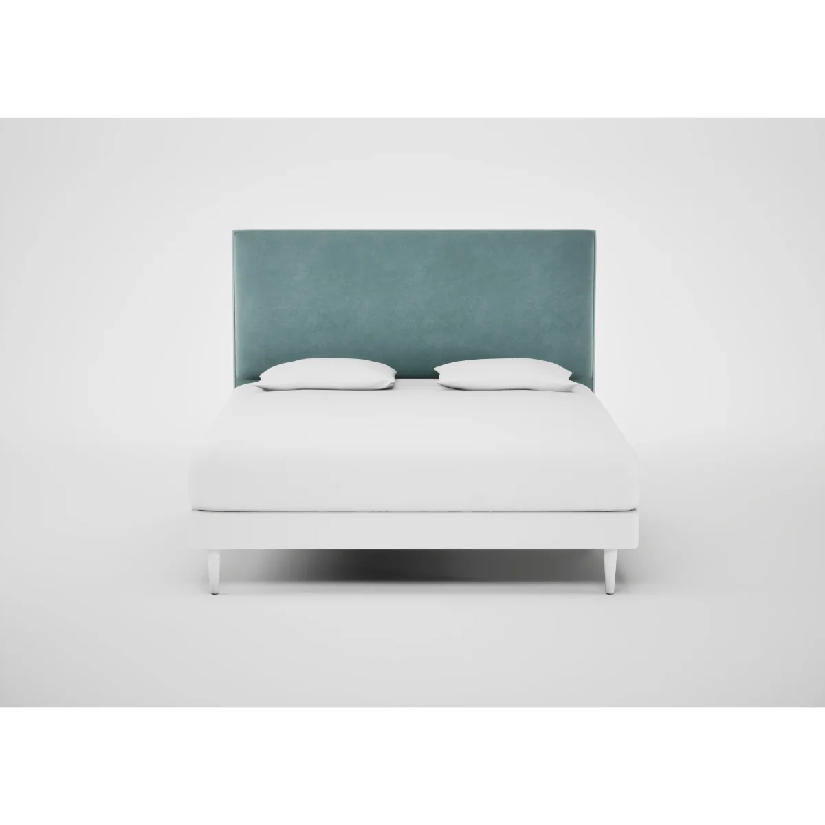Heal's Newman Headboard Double Wool Velvet Camel – image 4