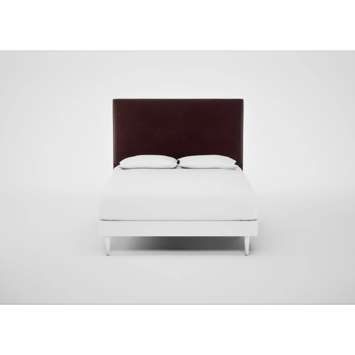 Heal's Newman Headboard Double Wool Velvet Olive – image 3